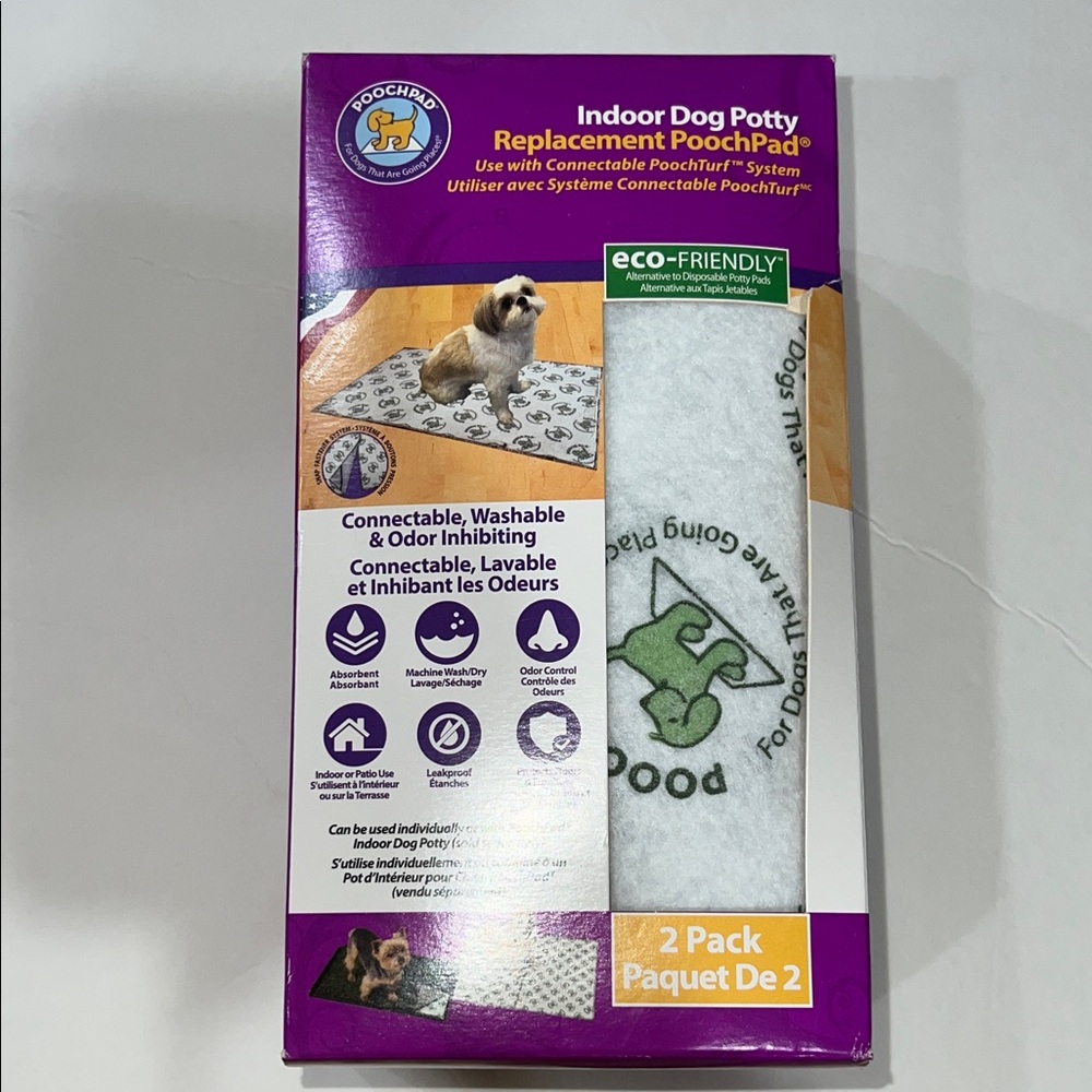 Eco-Friendly Indoor Dog Potty Pad - Green and White